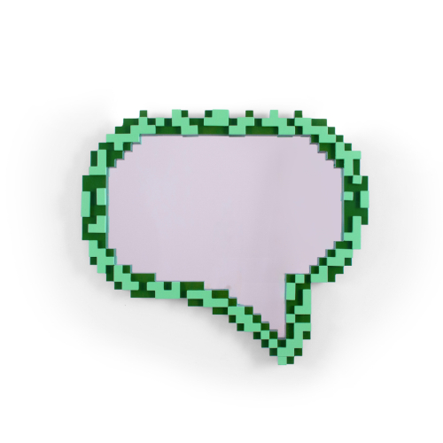 Дизайнерское зеркало Pixel Mirror зеленое