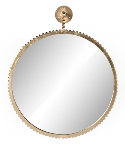 Дизайнерское зеркало Cru латунное