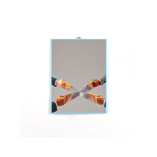 Дизайнерское зеркало Toiletpaper Mirror голубое