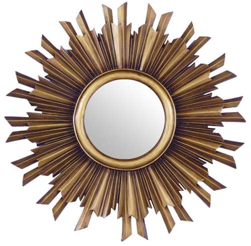 Дизайнерское зеркало Sun коричневое