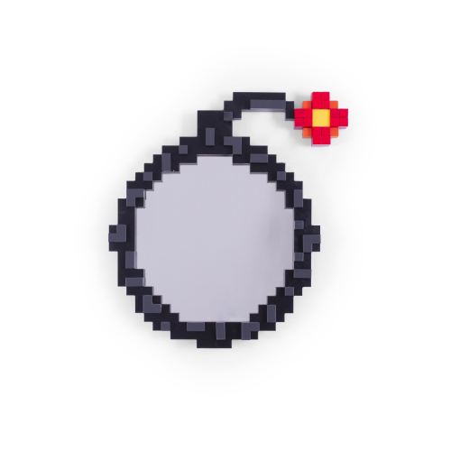 Дизайнерское зеркало Pixel Mirror черное
