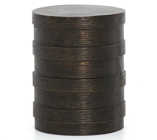 Дизайнерский декоративный столик Trello Drum коричневый