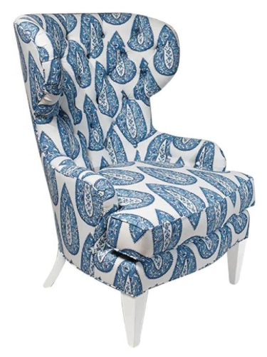 Дизайнерское кресло Davis Wing голубое