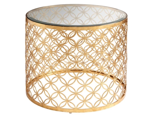 Дизайнерский декоративный столик Jory золотой